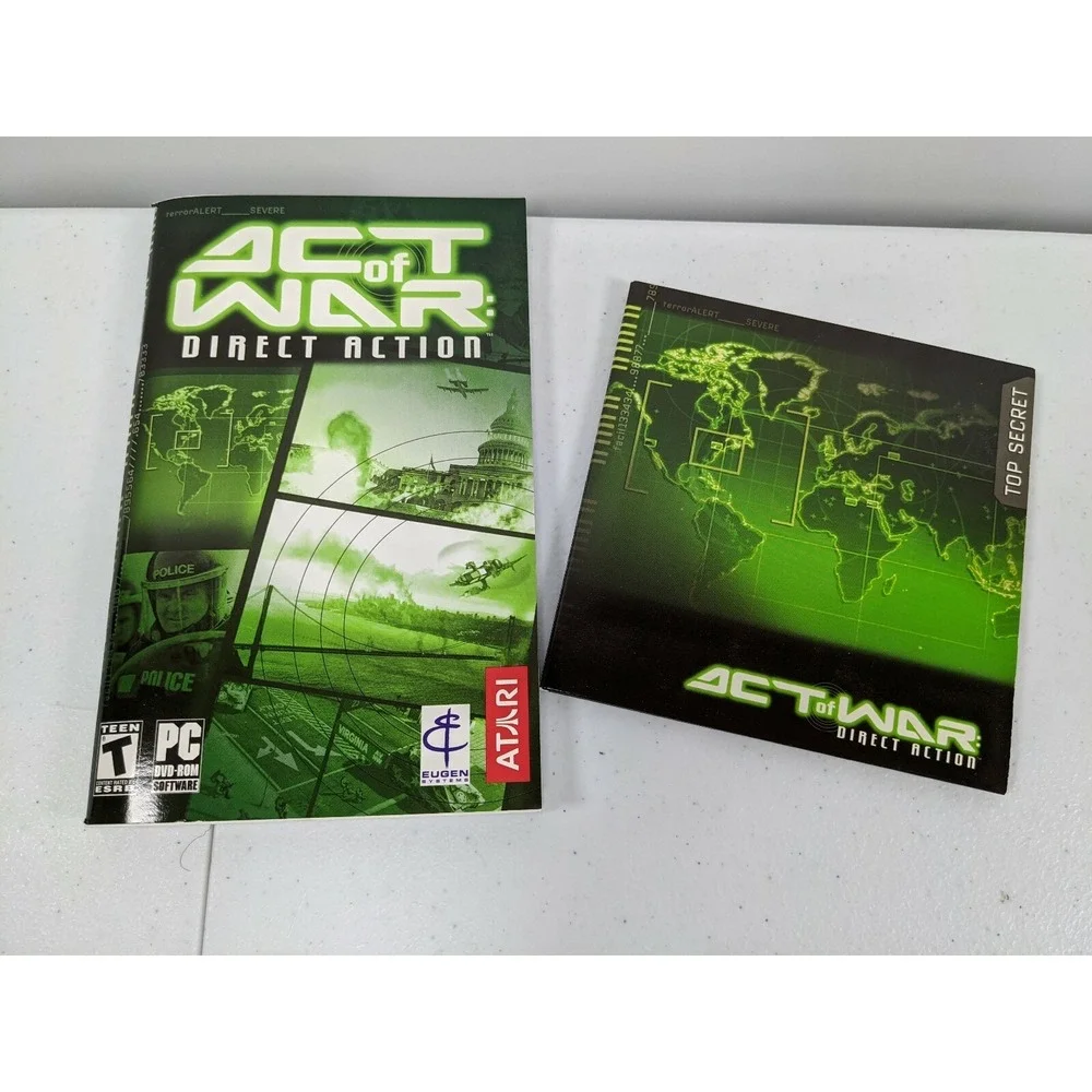 Lot of 2‎ war Games Act of war Direct Action And Breach  PC games